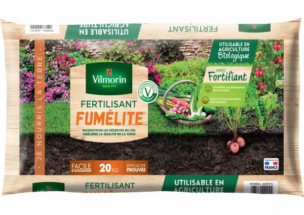 Terreaux, amendements et fumier - Fumélite Fertilisant - 20 kg - face recto